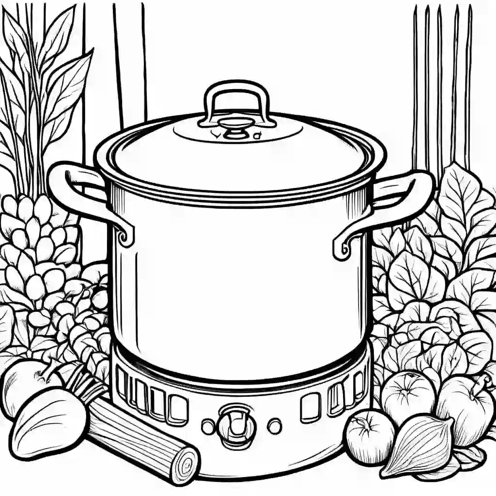 Stockpot coloring pages